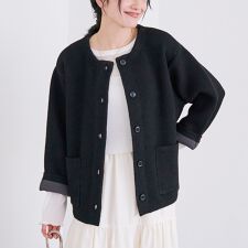 コーエン(coen)のダブルフェイス アウターライクニットカーディガン