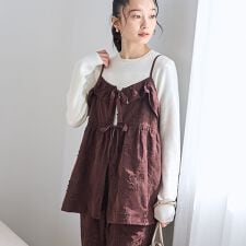 コーエン(coen)の3Dフラワー刺繍 コーデュロイキャミソール