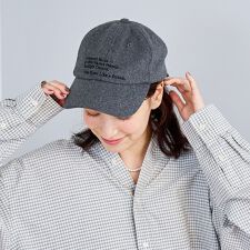 ロゴ刺繍ウールライクキャップ