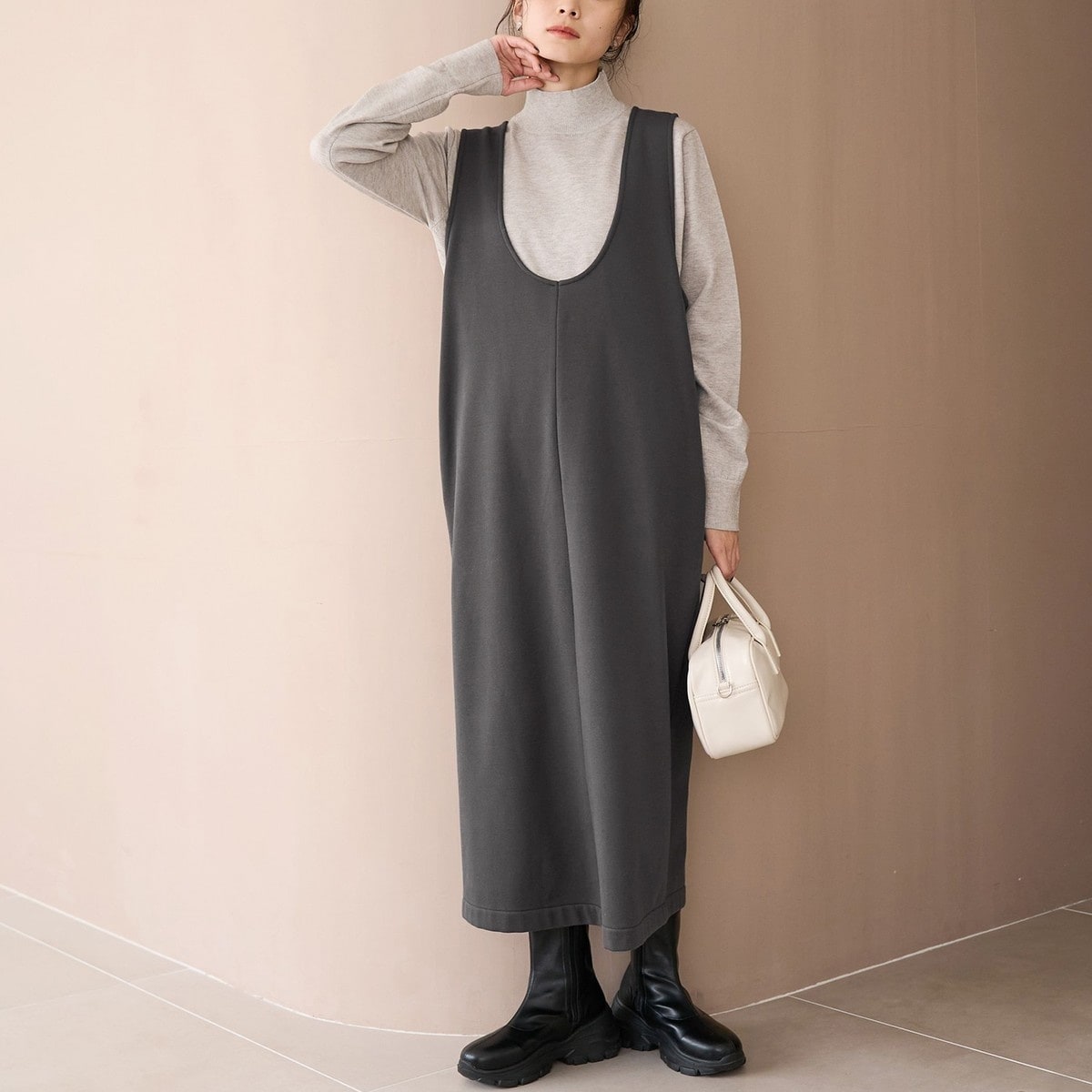 [�}���C]�yREVERSE WARM�z���������X�E�F�b�g U�l�b�N�W�����X�J/�R�[�G���icoen�j DK.GRAY