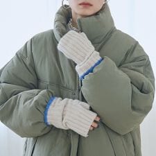 コーエン(coen)の配色ラインリブアームウォーマー