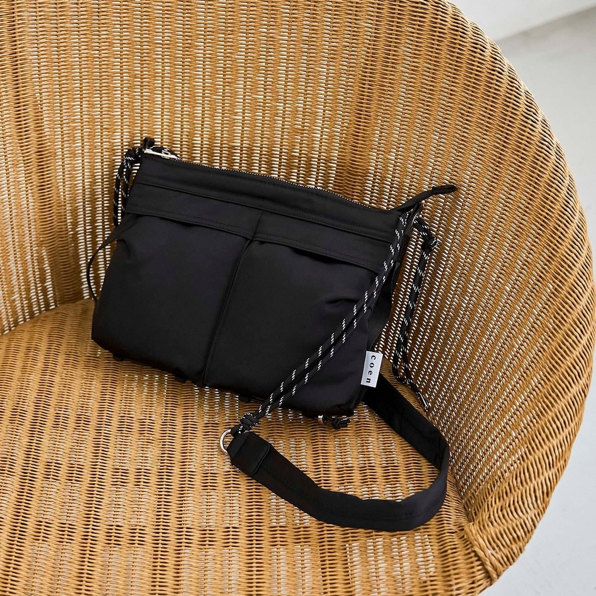[�}���C]W�|�P�b�g �{�g���V�����_�[�o�b�O/�R�[�G���icoen�j BLACK