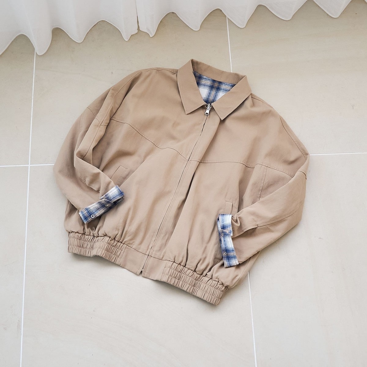 リバーシブルチェックブルゾン（ベージュ） | コーエン(coen) | マルイ