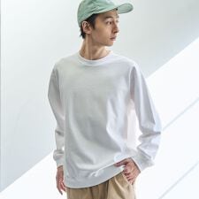 クリーンプラスリブロングスリーブTシャツ【抗菌防臭、防汚（食品汚れ）、UVカット 】