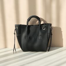 coen（コーエン）ロゴ刺繍 メッシュパフ2wayトートバッグ（Mサイズ）