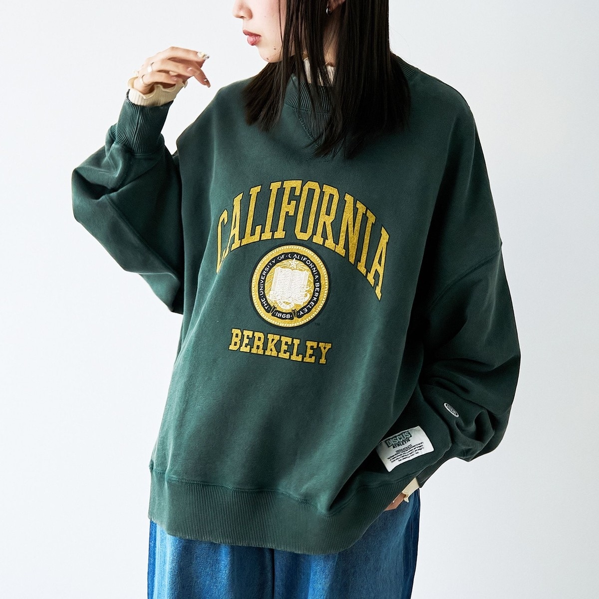 [�}���C]DISCUS�i�f�B�X�J�X�j�ʒ� �J���b�W�v�����g�X�E�F�b�g/�R�[�G���icoen�j DK.GREEN