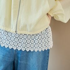 裾レース切替 レイヤード風タンクトップ