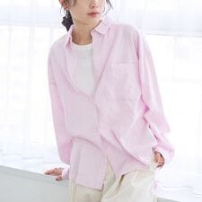 リネンレーヨンレギュラーカラーシャツ