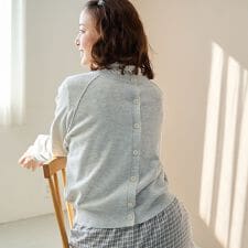 【UVカット】ラグラン2way シアークルーカーディガン