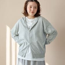 シアーニット ダブルジップパーカー