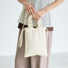 2wayギャザーハンドル巾着ショルダーバッグ