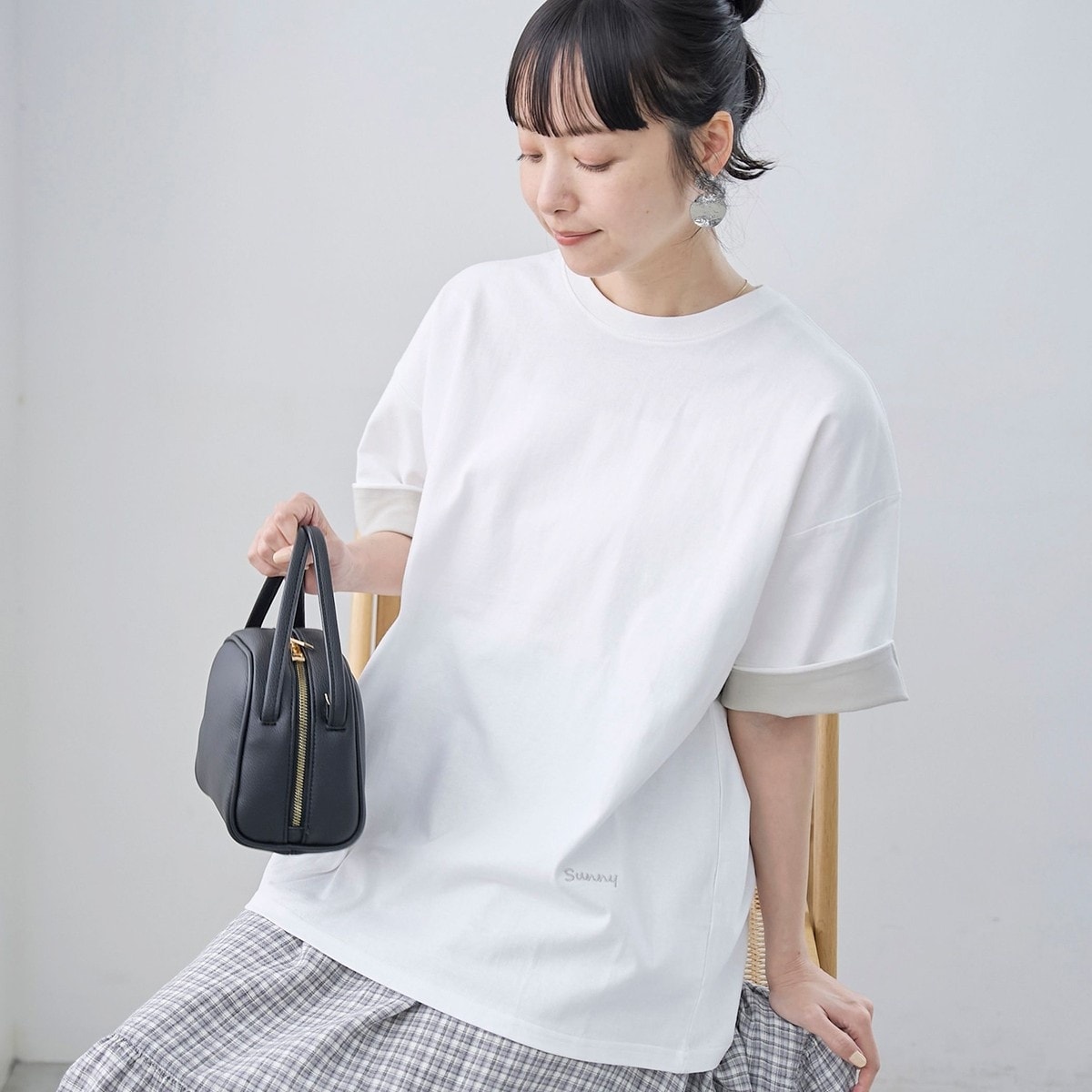 [�}���C]�����z�F ���S�h�JT�V���c/�R�[�G���icoen�j OFF WHITE