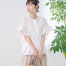 MARKET（マーケット）】袖フリルピンタックブラウス | コーエン(coen 