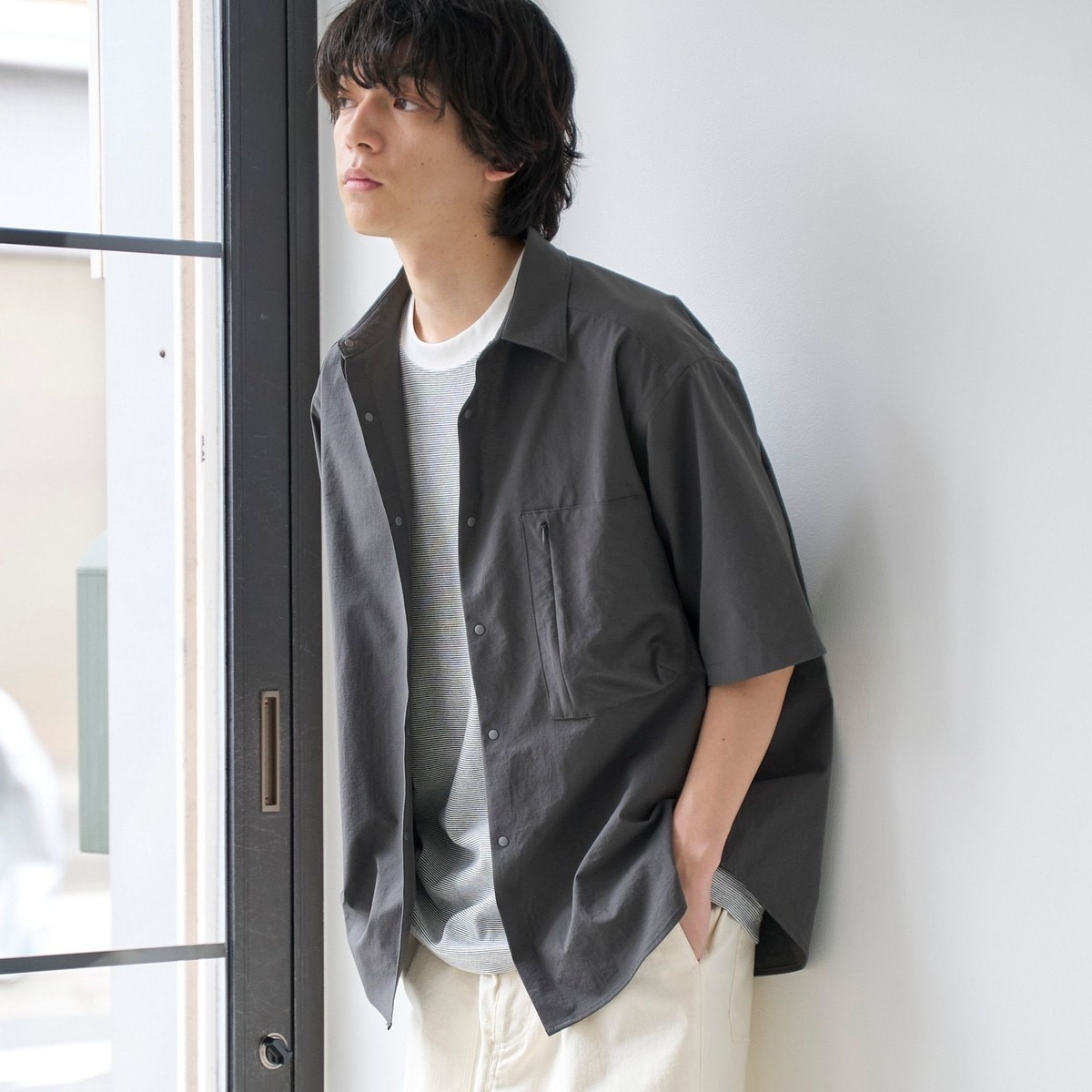 ALST サイドメッシュショートピステシャツ Mサイズ ブラック/グレー ピステ - ALST Online Store