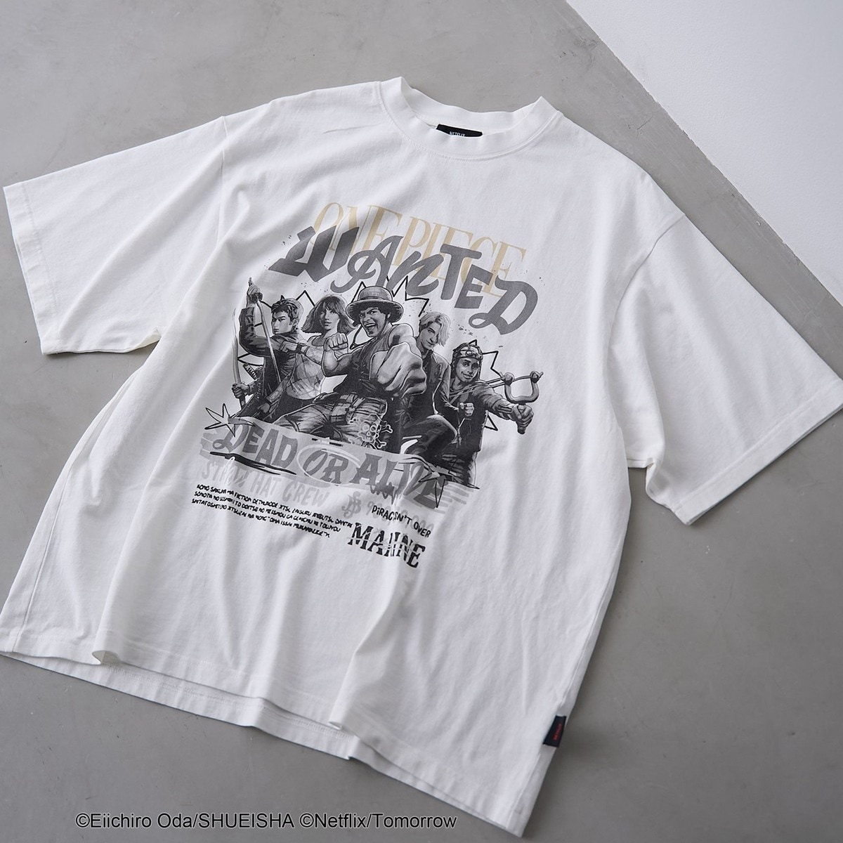 [�}���C]ONE PIECE�i�����s�[�X�jT�V���c/�R�[�G���icoen�j OFF WHITE