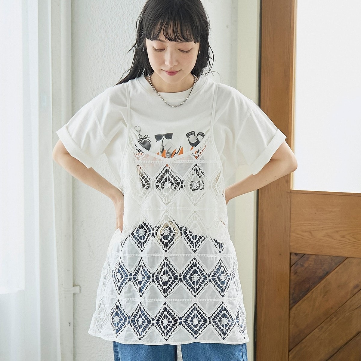 2way刺繍レース キャミソールビスチェ | コーエン(coen) | マルイ