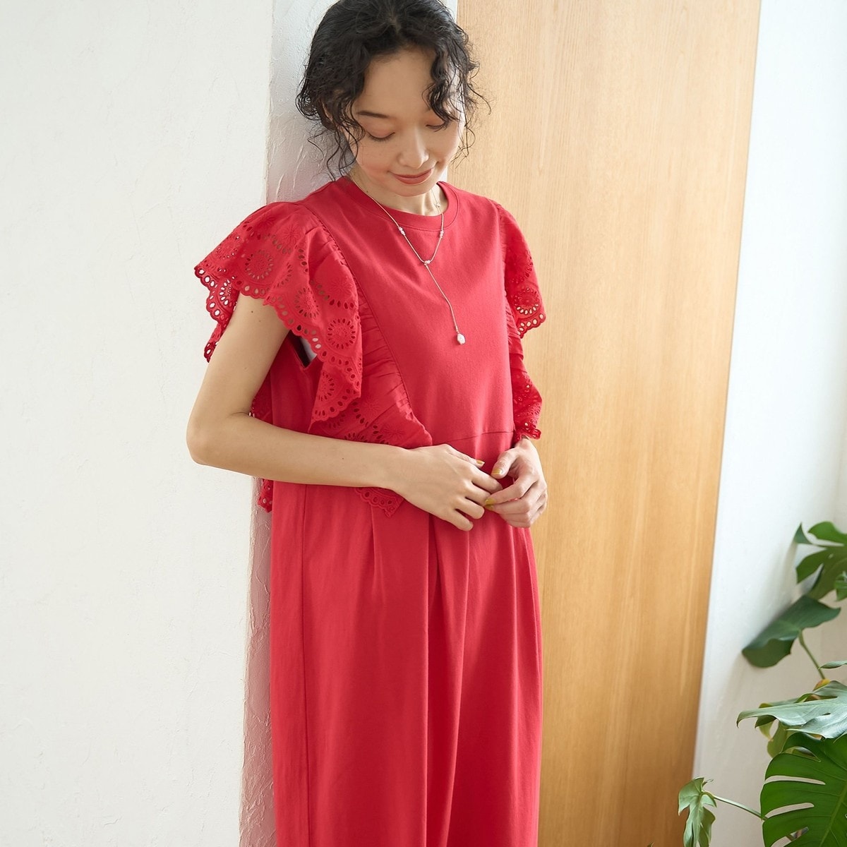 [�}���C]�J�b�g���[�N���[�X�ؑփf�U�C�� �J�b�g�\�[�����s�[�X/�R�[�G���icoen�j RED