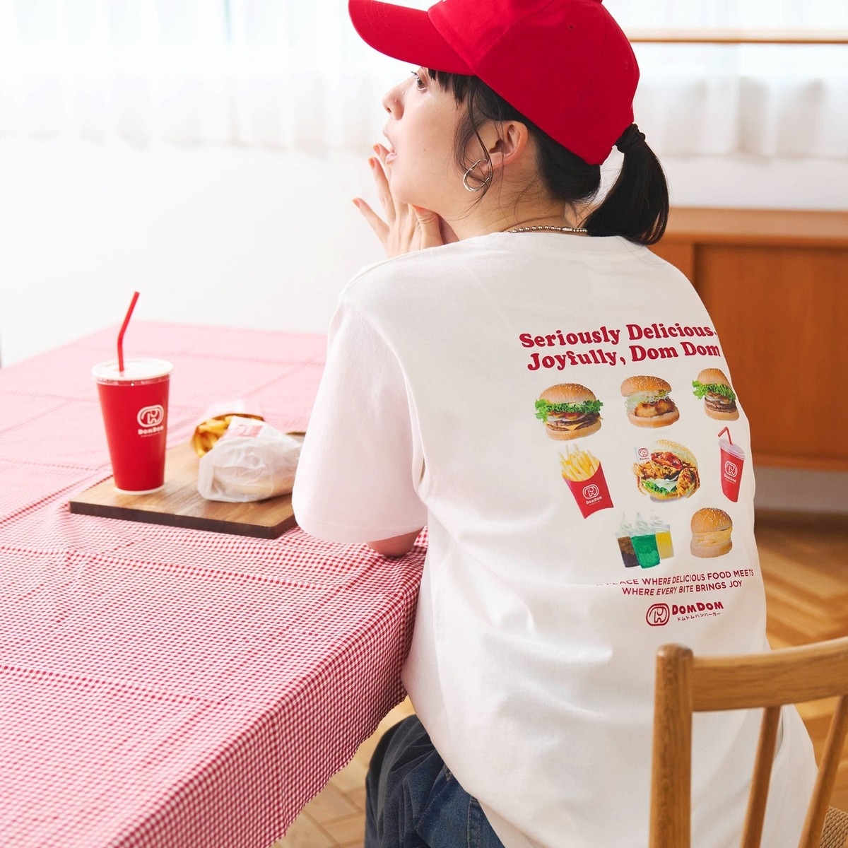 DOMDOM（ドムドム）×coen】アソートロゴプリントユニTシャツ（WEB限定