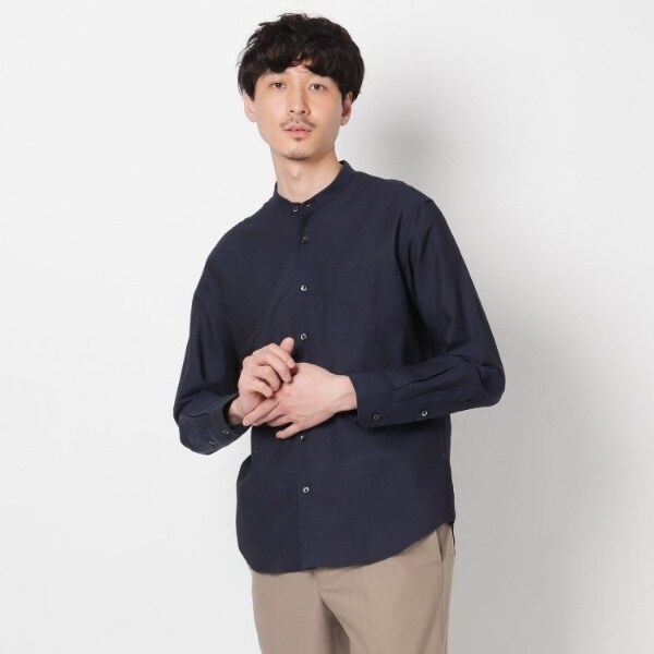 Herdmans Linen バンドカラーシャツ | タケオキクチ(TAKEO