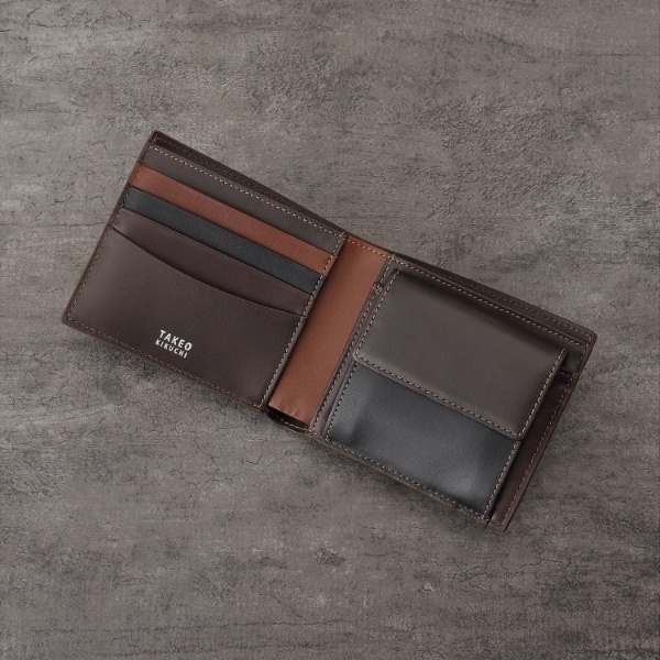 【美しい艶】アンティークレザー 2つ折り財布 | タケオキクチ 