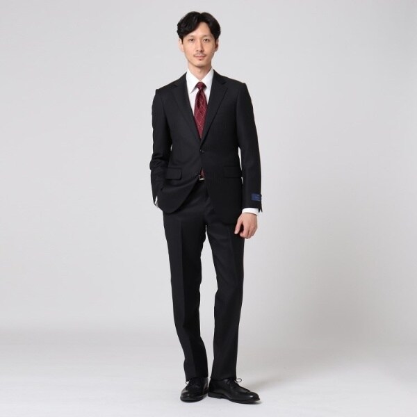 【美品】TAKEO KIKUCHI セットアップスーツ ネイビー×ストライプ L TAKEO KIKUCHI ネイビー ストライプ ビジネススーツ L タケオキクチ