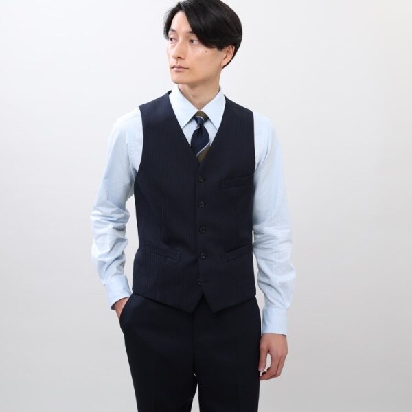 ワールド オンラインストア Made in JAPAN】絣りストライプ ベスト | タケオキクチ(TAKEO スーツ