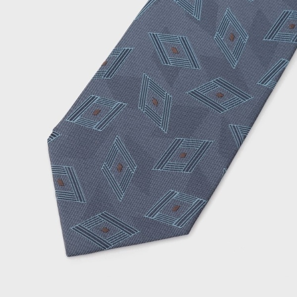 縁起の良いネクタイ】シャドー菱紋ダイヤ小紋ネクタイ | タケオキクチ