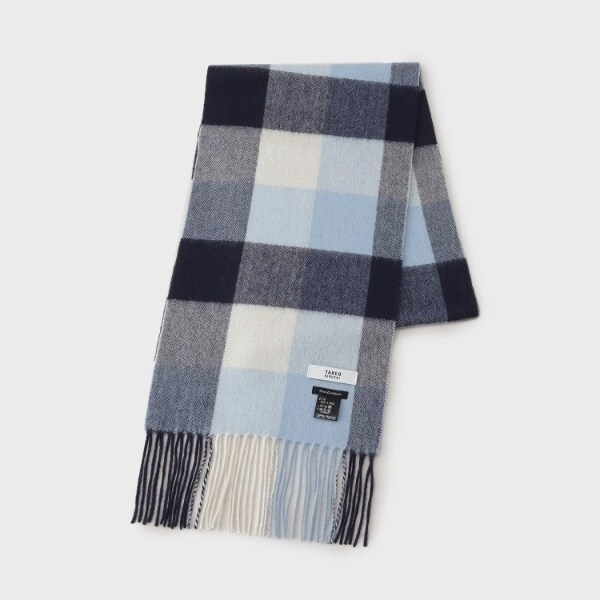洗えるカシミヤ】ブロックチェックマフラー | タケオキクチ(TAKEO
