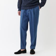 【THE FLAGSHIP】綿キュプラウールデニム イージーパンツ