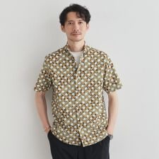【COOL CITY WEAR】籠目アート柄 サッカーシャツ 通気性