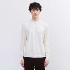 ハイゲージ モックネック ニット プルオーバー