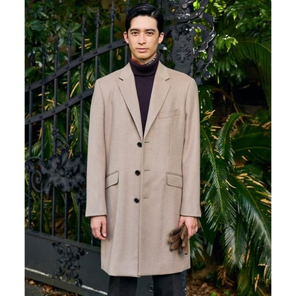 オーラリー DOUBLE CLOTH LIGHT MELTON COAT Auralee W Double Cloth Super Fine Melton Coat Light Beige