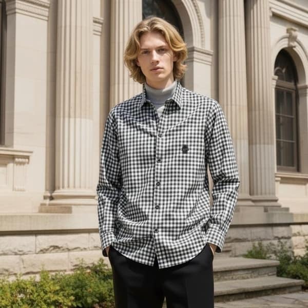LIMITED】ダークチェック長袖シャツ | タケオキクチ(TAKEO KIKUCHI