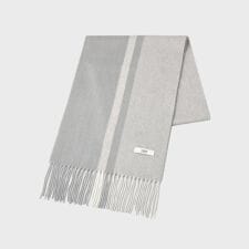 【ラッピング巾着セット】カシミヤブレンドパネルマフラー