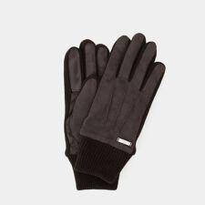 スエード調ニットコンビ ウォッシャブルグローブ