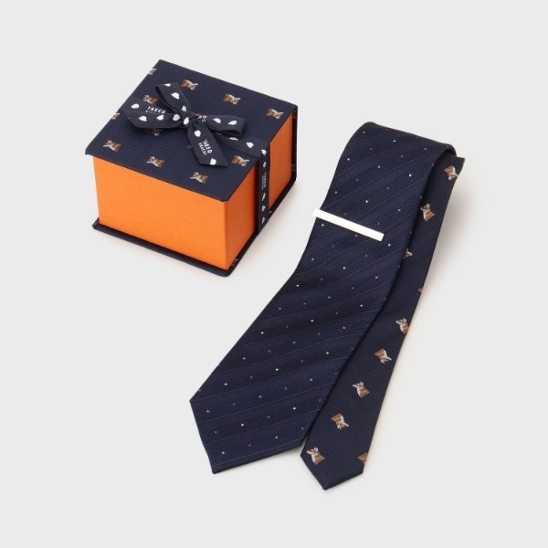 ネクタイ】タケオキクチ｜タイバーBOXセット ドット/馬 干支モチーフ