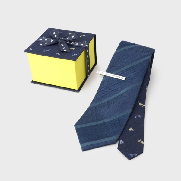 ネクタイ】タケオキクチ｜ タイバーBOXセット ソリッド/ 馬 干支