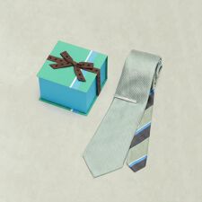 【BOXセット】ベーシック メランジ ネクタイ＆タイバー