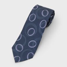 【縁起の良いネクタイ】PNJ 巴（ともえ）紋ジオメトリックネクタイ