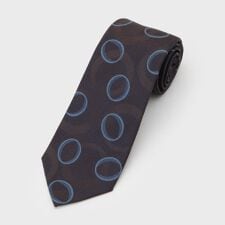 【縁起の良いネクタイ】PNJ 巴（ともえ）紋ジオメトリックネクタイ
