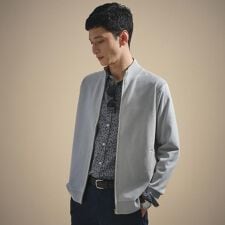 ジップアップ 鹿の子 ニット