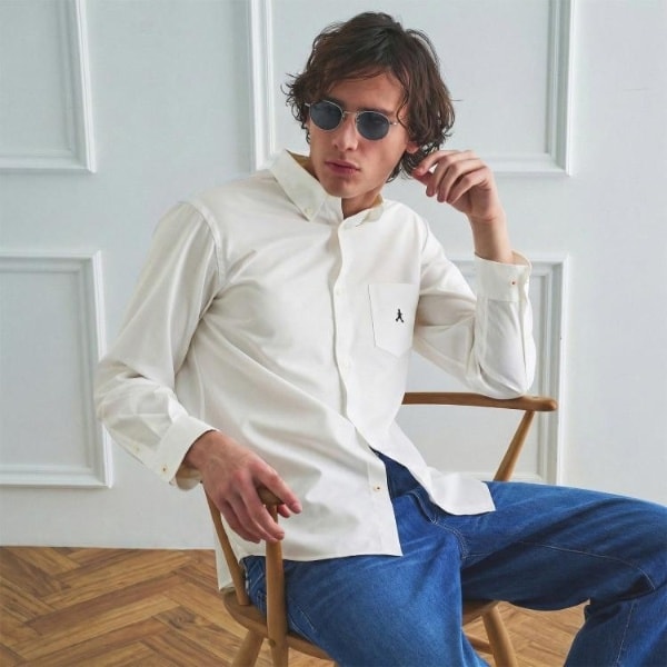 【BOWLER HAT LABEL】ボーラーハットウォーカー刺繍 ボタンダウンシャツ