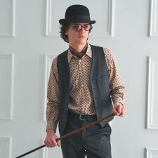 【BOWLER HAT LABEL】ピンヘッドジャージ べスト