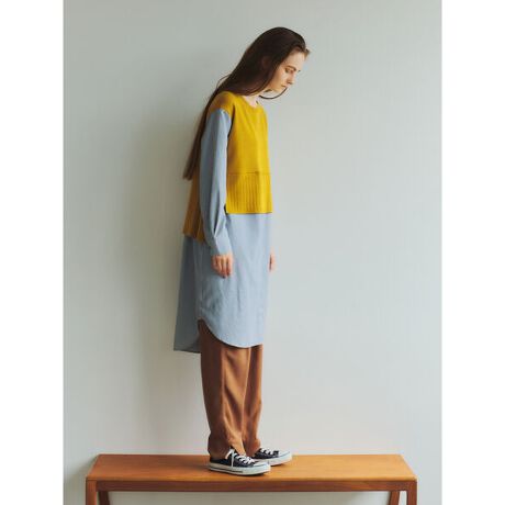 ストライプロングシャツレイヤードニット イェッカ ヴェッカ Yecca Vecca 7b13l2c0300 ファッション通販 マルイウェブチャネル