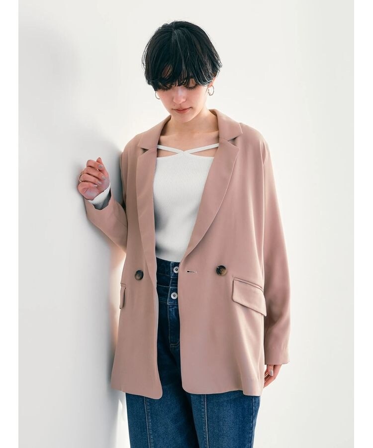 本日限定値下MilaOwen（ミラ オーウェン）ストレッチシアーダブルジャケット Mila Owen｜【セットアップ対応】ストレッチシアーダブル