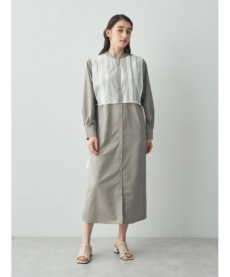 UVカット／接触冷感】ボリュームスリーブタックワンピース／イェッカ