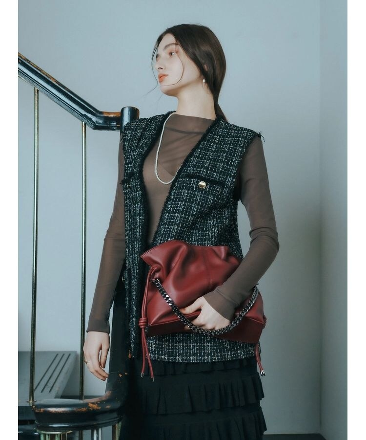 イェッカ ヴェッカ（YECCA VECCA）/2wayチェーンギャザーバッグ CLASSY.掲載】2wayチェーンギャザーバッグ | イェッカ ヴェッカ(YECCA