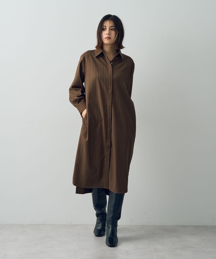 ストライプ柄シャツワンピース | イェッカ ヴェッカ(YECCA VECCA