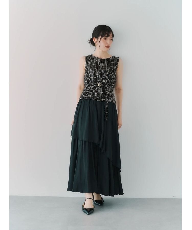 ツイード×ラッフルワンピース | イェッカ ヴェッカ(YECCA VECCA