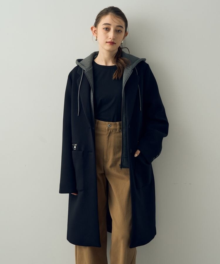 2way接結編みレイヤードコート | イェッカ ヴェッカ(YECCA VECCA